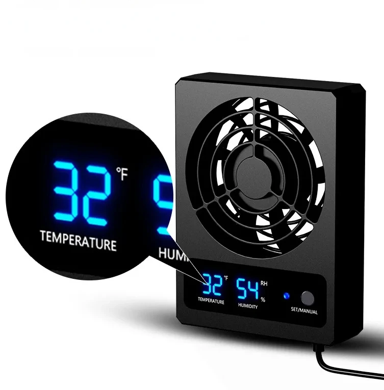 Reptile Smart Cooling Ventilation Fan With LED Display Strong Wind Low Noise Amphibians Snakes Temperature Humidity Controlled
Reptile Smart Cooling Ventilation Fan With LED Display Strong Wind Low Noise Amphibians Snakes Temperature Humidity Controlled