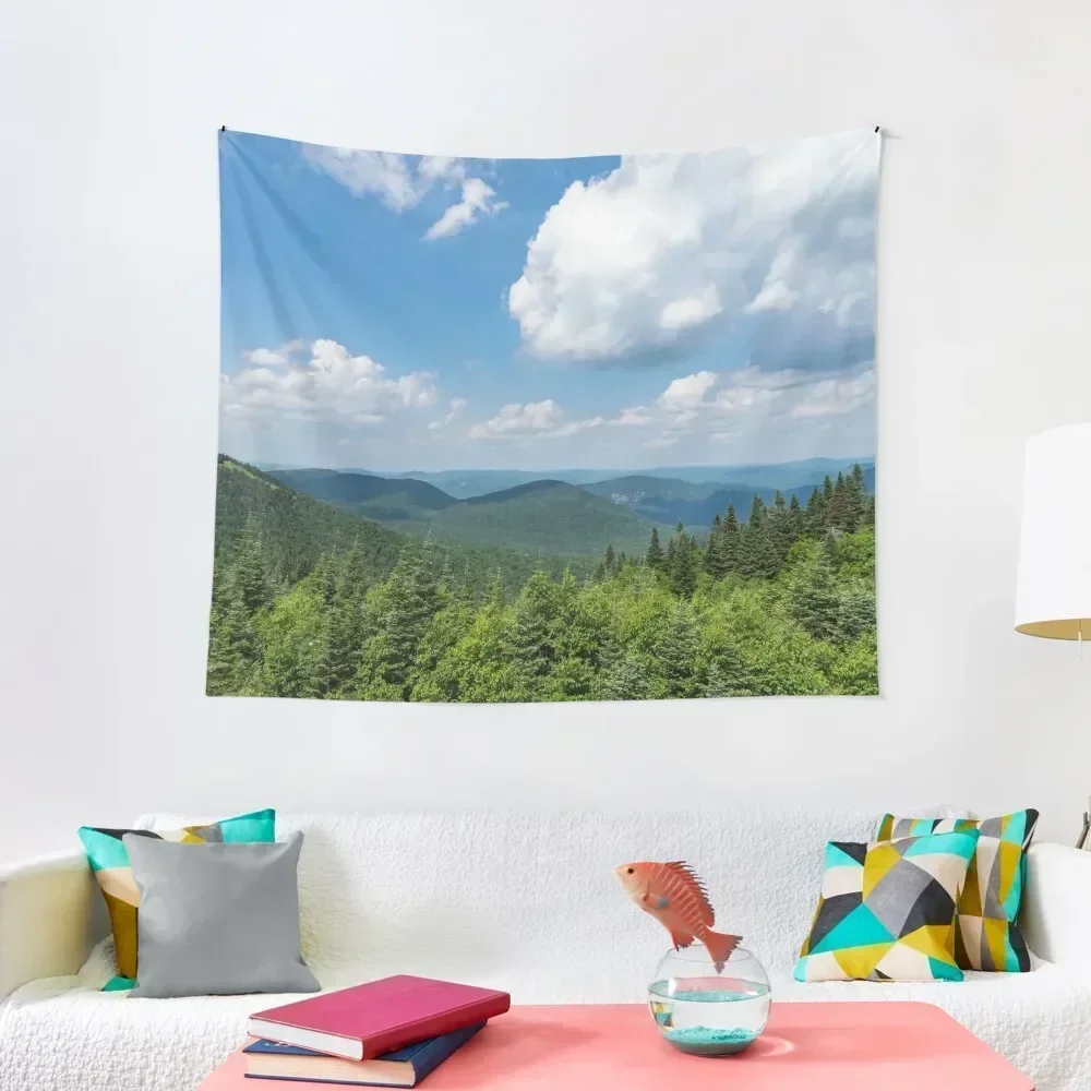 Big Sky Country - a Heavenly Vista of Forested Mountaintops and Cottony Clouds Tapestry Luxury Living Room Decoration Tapestry
Big Sky Country - a Heavenly Vista of Forested Mountaintops and Cottony Clouds Tapestry Luxury Living Room Decoration Tapestry