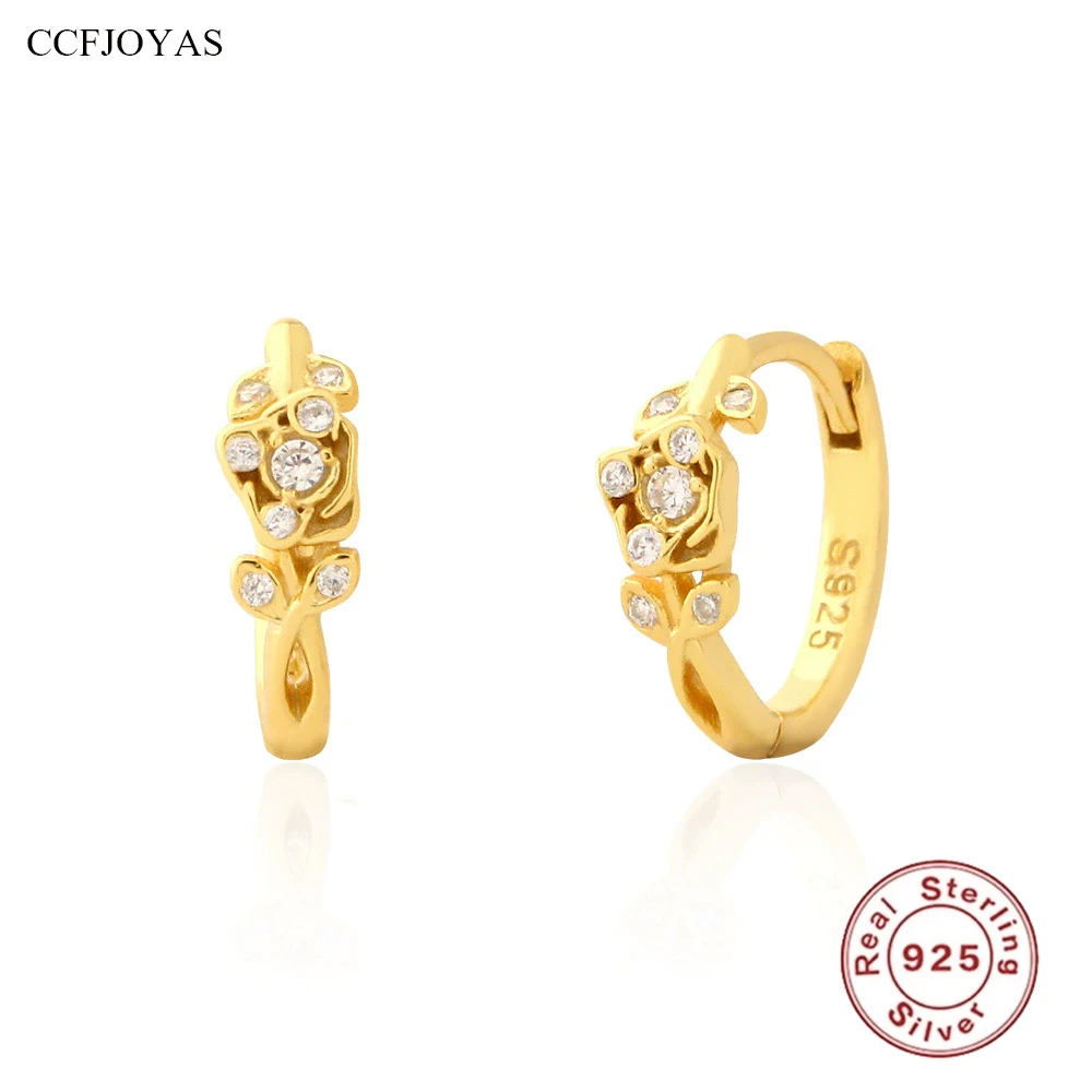 CCFJOYAS 9mm 925 Sterling Silver Rose Flower Hoop Earrings for Women Light Luxury Retro Zircon Circle Earrings Fine Jewelry New
CCFJOYAS 9mm 925 Sterling Silver Rose Flower Hoop Earrings for Women Light Luxury Retro Zircon Circle Earrings Fine Jewelry New