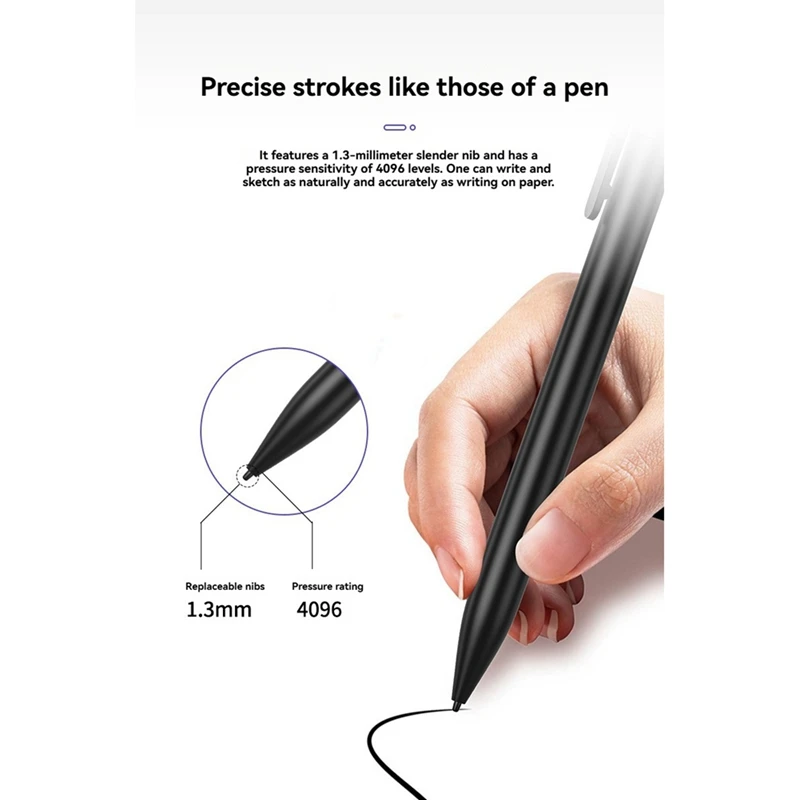 4096 Тонкий стилус под давлением, графический наконечник, стилус ReMarkable 1 Pro, черный-A86Z
4096 Тонкий стилус под давлением, графический наконечник, стилус ReMarkable 1 Pro, черный-A86Z