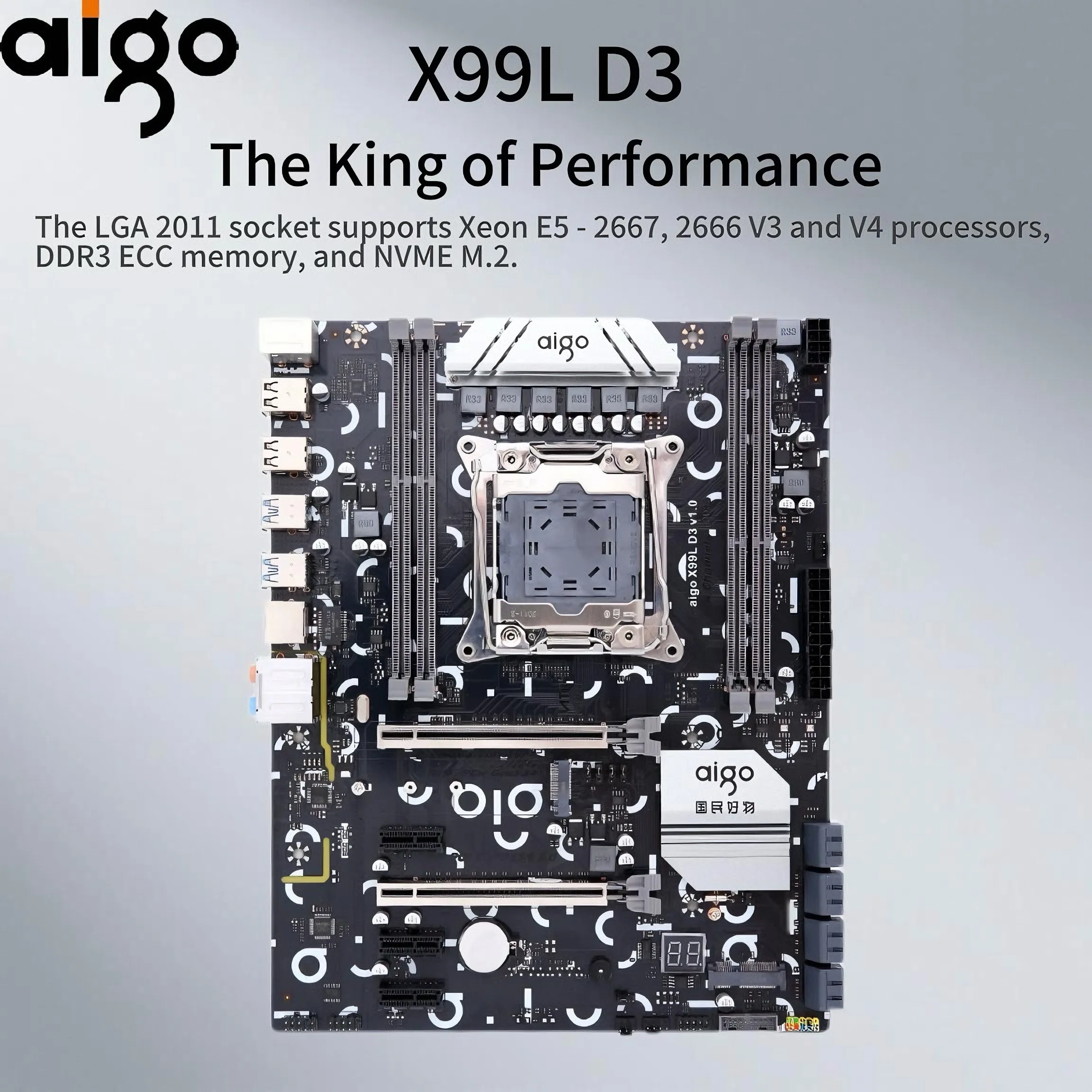 Aigo PC Motherboard X99L D3 LGA 2011 Socket Support Xeon E5 2667 2666 V3 V4 Processor DDR3 ECC RAM NVME M.2 Diy Gaming Computer
Aigo PC Motherboard X99L D3 LGA 2011 Socket Support Xeon E5 2667 2666 V3 V4 Processor DDR3 ECC RAM NVME M.2 Diy Gaming Computer