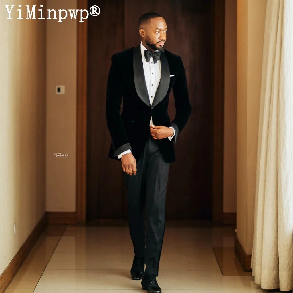 Black Wedding Suits for Groom One Button Velvet Full Mens Dress traje formal para hombre Blazer Sets 2 Pieces Jacket+Pants
Black Wedding Suits for Groom One Button Velvet Full Mens Dress traje formal para hombre Blazer Sets 2 Pieces Jacket+Pants