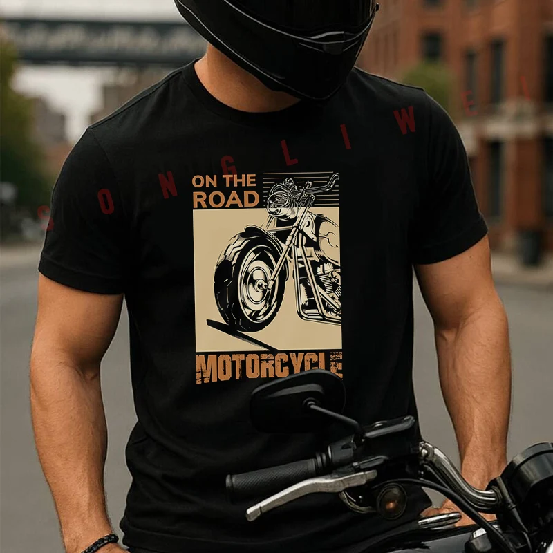 On The Road Motorcycle Moto Tshirt Men's And Women's T-shirt Cotton Casual Short-sleeved O-neck Top Tees
On The Road Motorcycle Moto Tshirt Men's And Women's T-shirt Cotton Casual Short-sleeved O-neck Top Tees
