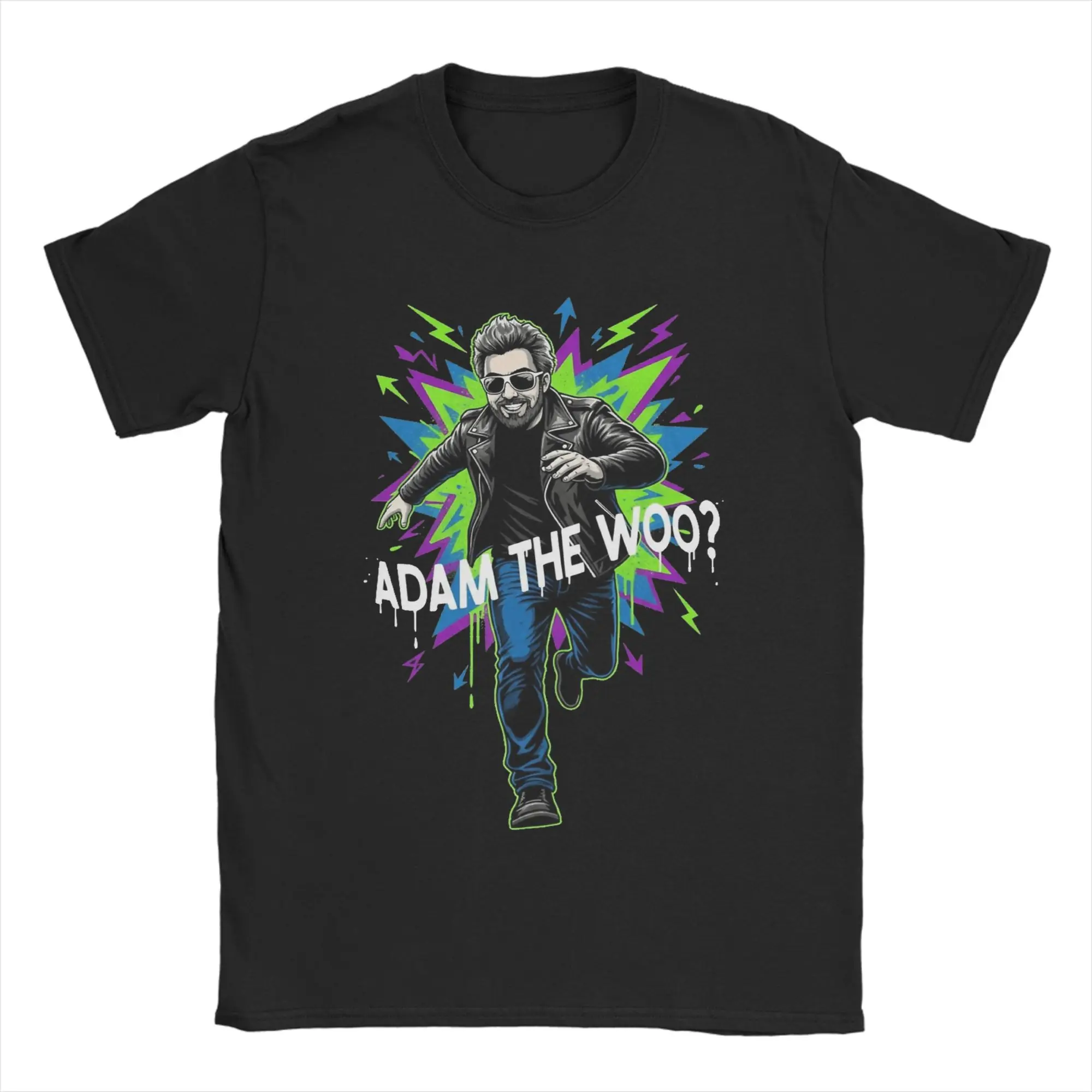 Men T-Shirts Adam The Woo Neon Explosion Novelty Pure Cotton Tee Shirt Short Sleeve T Shirts Round Neck Clothes Original
Men T-Shirts Adam The Woo Neon Explosion Novelty Pure Cotton Tee Shirt Short Sleeve T Shirts Round Neck Clothes Original