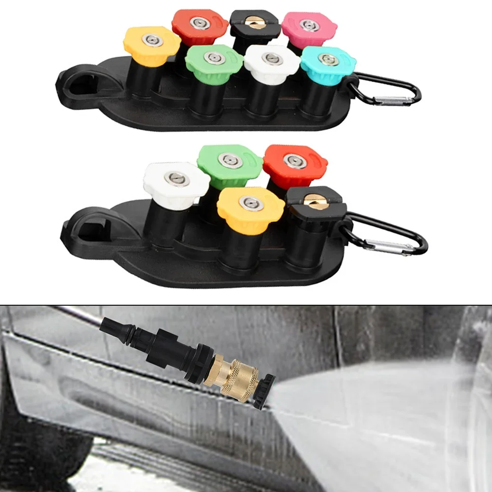 5/7pcs Car High Pressure Washer Tips Set Tips 1/4 Inch Quick Connector Car Washing Machine Multi-Function Nozzle
5/7pcs Car High Pressure Washer Tips Set Tips 1/4 Inch Quick Connector Car Washing Machine Multi-Function Nozzle 