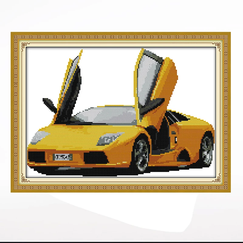 Car model cross-embroidered living room bedroom hanging painting, 11CT/14CT hand-embroidered
Car model cross-embroidered living room bedroom hanging painting, 11CT/14CT hand-embroidered