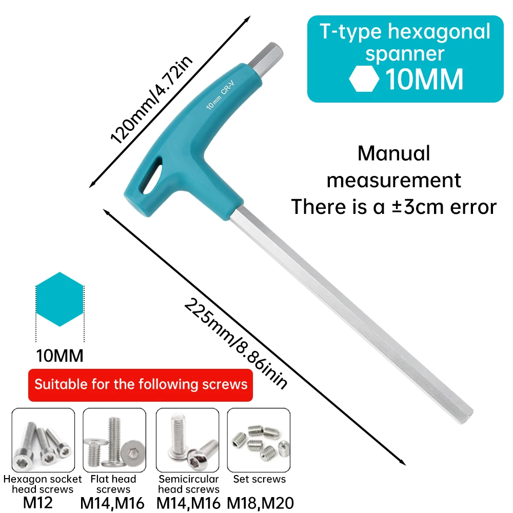 1pc 6/8/10mm T-handle Hex Allen Wrench Steel Screwdriver Bike Repair Tool Hex Key Wrench Spanner Hand Tool for Household Repair
1pc 6/8/10mm T-handle Hex Allen Wrench Steel Screwdriver Bike Repair Tool Hex Key Wrench Spanner Hand Tool for Household Repair