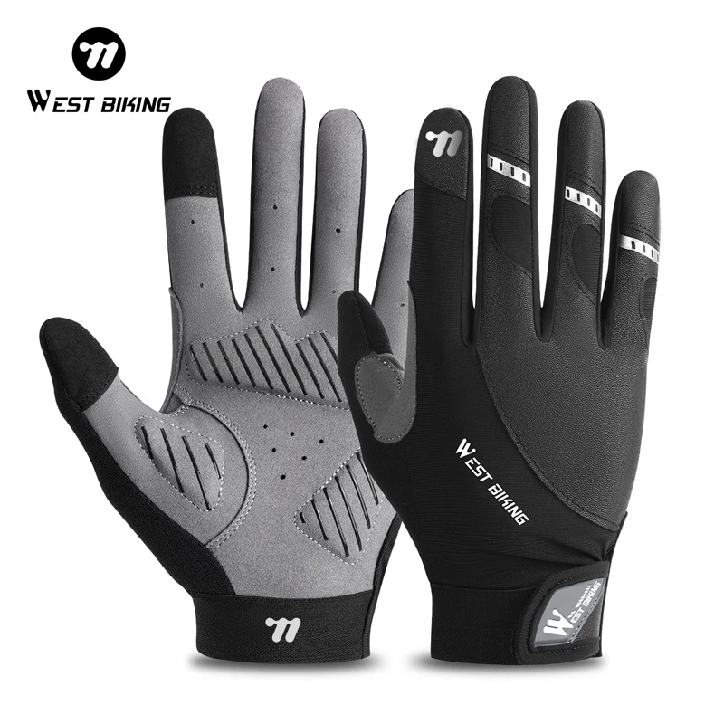 WEST BIKING Full Finger Cycling Gloves SBR Shock Absorption Touch Screen Anti-slip Breathable MTB Road Bicycle Sports Gloves
WEST BIKING Full Finger Cycling Gloves SBR Shock Absorption Touch Screen Anti-slip Breathable MTB Road Bicycle Sports Gloves