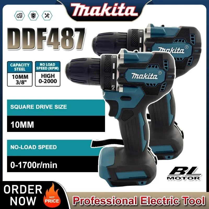 Аккумуляторная бесщеточная дрель-шуруповерт Makita DDF487 18В, компактная, с высоким крутящим моментом, LXT, с регулируемой скоростью, электроинструмент с бесщеточным двигателем
Аккумуляторная бесщеточная дрель-шуруповерт Makita DDF487 18В, компактная, с высоким крутящим моментом, LXT, с регулируемой скоростью, электроинструмент с бесщеточным двигателем