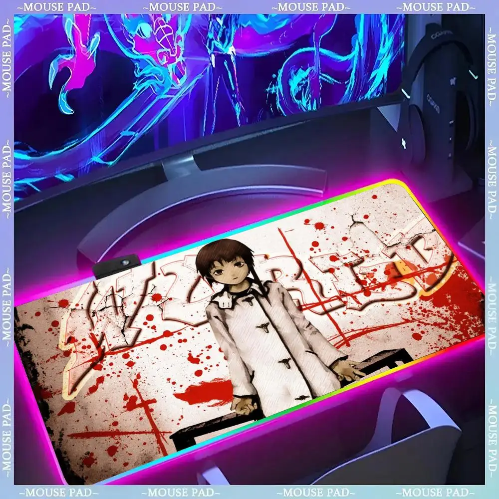 Коврик для мыши Anime S-serial Experiments Lain, светящийся светодиодный коврик для мыши, игровой коврик для стола, RGB-коврик для клавиатуры и мыши для ПК
Коврик для мыши Anime S-serial Experiments Lain, светящийся светодиодный коврик для мыши, игровой коврик для стола, RGB-коврик для клавиатуры и мыши для ПК