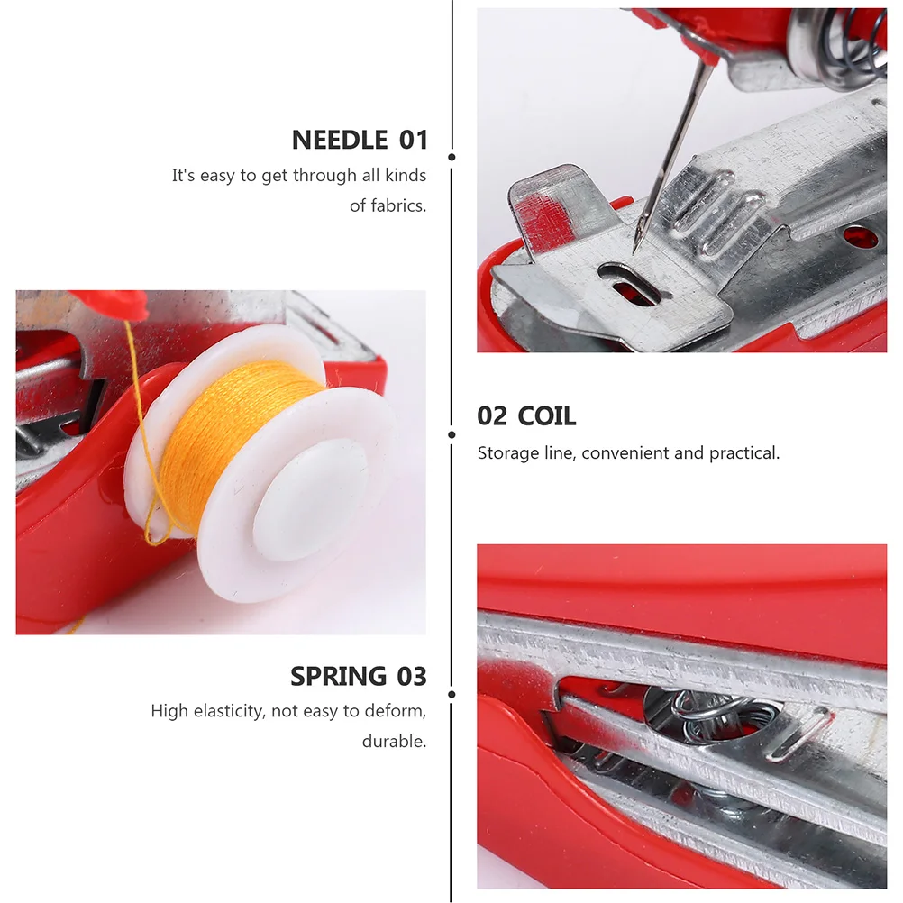 2pcs Mini Sewing Machine Red Handy for Home Mending Craft Plastic Metal Professional Tool Kit DIY Set Elastic Band
2pcs Mini Sewing Machine Red Handy for Home Mending Craft Plastic Metal Professional Tool Kit DIY Set Elastic Band