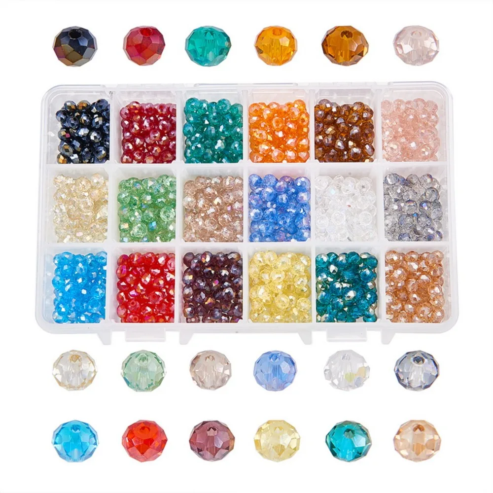 Electroplate Glass Beads AB Color Faceted Rondelle Mixed Color 6x4mm Hole: 1mm 60pcs/color 1080pcs/box
Electroplate Glass Beads AB Color Faceted Rondelle Mixed Color 6x4mm Hole: 1mm 60pcs/color 1080pcs/box
