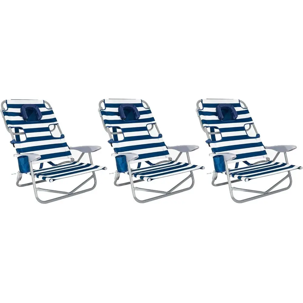 Triple Pack of 5-Position Reclining Outdoor Beach Lounge Chairs
Triple Pack of 5-Position Reclining Outdoor Beach Lounge Chairs