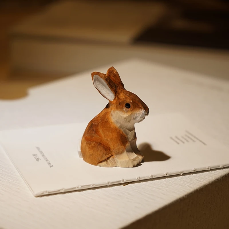 Sitting bunny handmade wood carving small ornament, carrot cute wood healing cartoon desk ornament
Sitting bunny handmade wood carving small ornament, carrot cute wood healing cartoon desk ornament