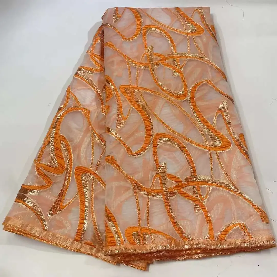 Nigerian Brocade African Jacquard Lace Fabric Gilding Material Floral Organza Tulle Mesh French Net Brocard Tissu 5Yard AH1366
Nigerian Brocade African Jacquard Lace Fabric Gilding Material Floral Organza Tulle Mesh French Net Brocard Tissu 5Yard AH1366