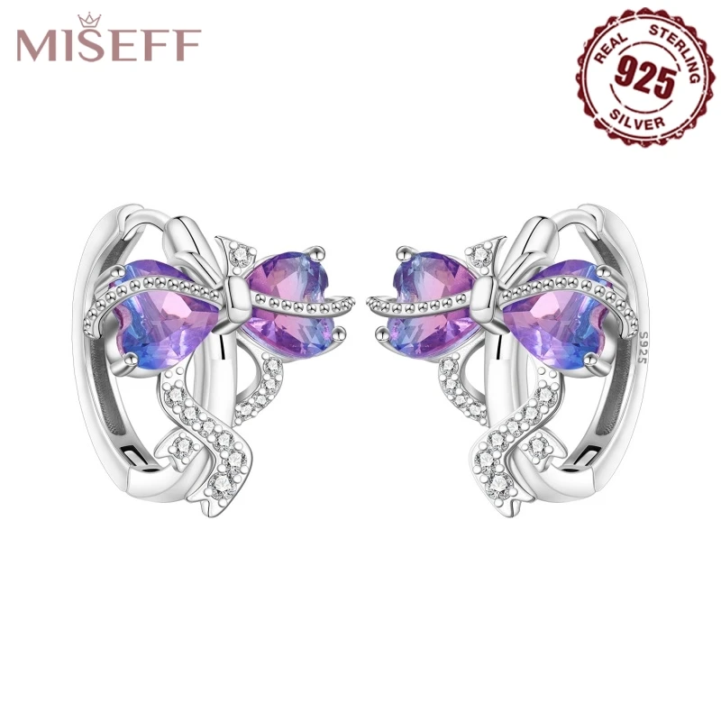 Серьги-кольца MISEFF 2025 S925, простой стиль, серьги с бантом в форме сердца, циркон, стерлинговое серебро 925 пробы, женские подарки, ювелирные изделия
Серьги-кольца MISEFF 2025 S925, простой стиль, серьги с бантом в форме сердца, циркон, стерлинговое серебро 925 пробы, женские подарки, ювелирные изделия