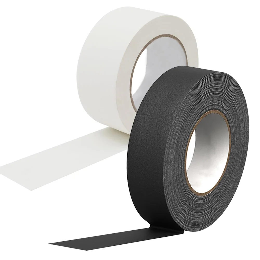 Matte Gaffer Stage Tape Waterproof Black Tape No Residue Non Reflective Self-Adhesive Tape For Electric Cable Photo Studio
Matte Gaffer Stage Tape Waterproof Black Tape No Residue Non Reflective Self-Adhesive Tape For Electric Cable Photo Studio