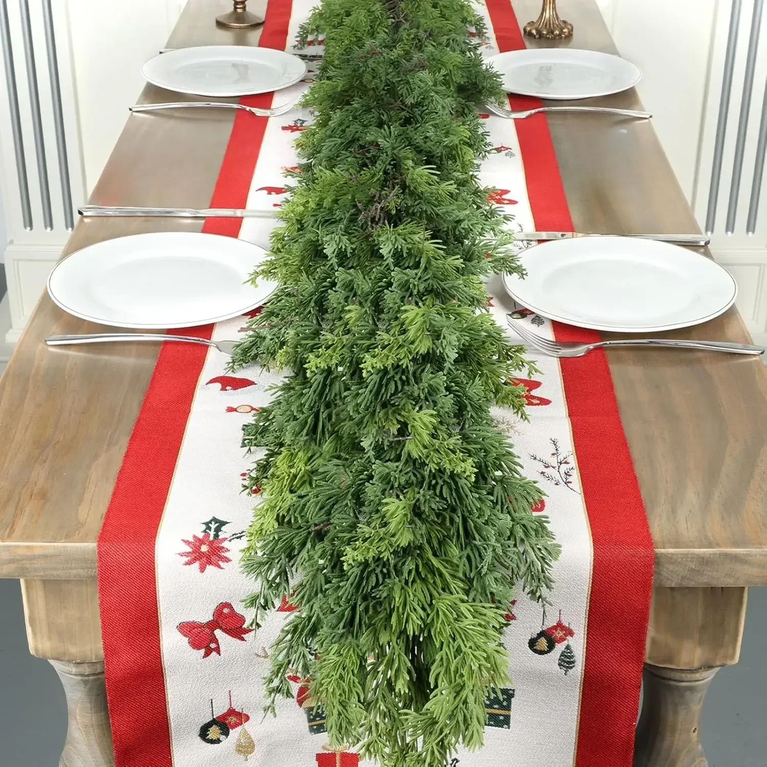 9 Ft Real Touch Christmas Garland Indoor with Pine Cone,Thick and Lush,Soft Bendable Mantle Garland Christmas, Lifelike Cedar
9 Ft Real Touch Christmas Garland Indoor with Pine Cone,Thick and Lush,Soft Bendable Mantle Garland Christmas, Lifelike Cedar