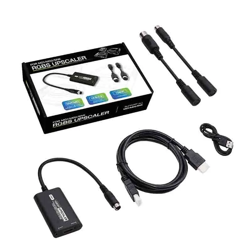 1080P Upscaler For Sega MD1/MD2/SNK Game Console HD Converter Adapter With 16:9 4:3 Ratio Switch
1080P Upscaler For Sega MD1/MD2/SNK Game Console HD Converter Adapter With 16:9 4:3 Ratio Switch