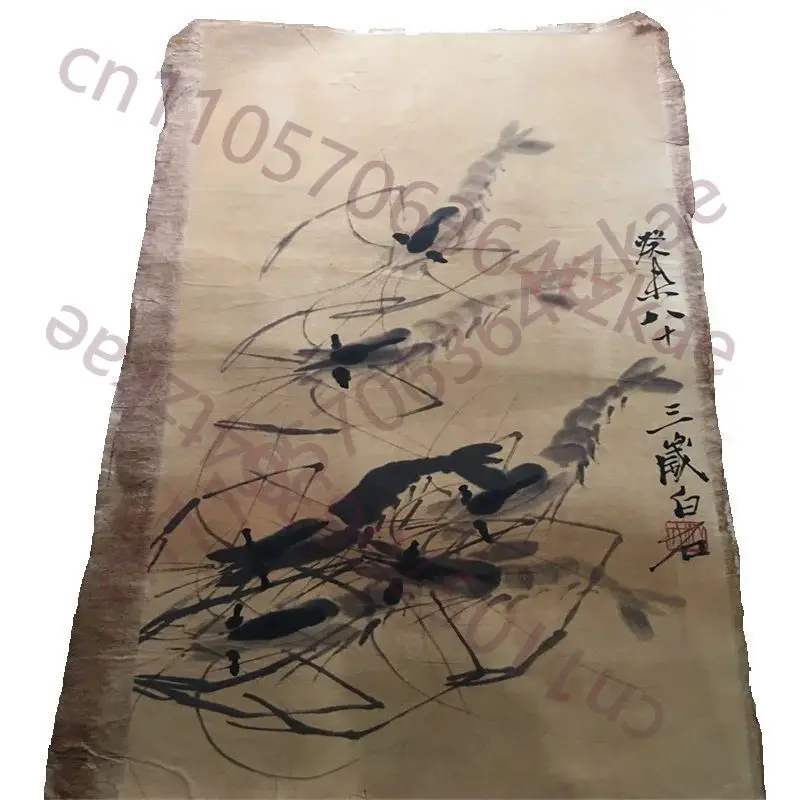 Картина на рисовой бумаге с изображением креветок от художника Ци Байши, старинный китайский свиток, традиционный восточный декор для стен
Картина на рисовой бумаге с изображением креветок от художника Ци Байши, старинный китайский свиток, традиционный восточный декор для стен