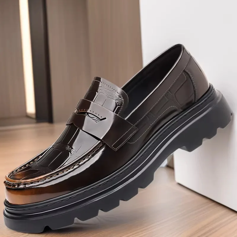 Men Big Head Increased Leather Breathable British Casual Cowhide Platform Leather Shoes
Men Big Head Increased Leather Breathable British Casual Cowhide Platform Leather Shoes