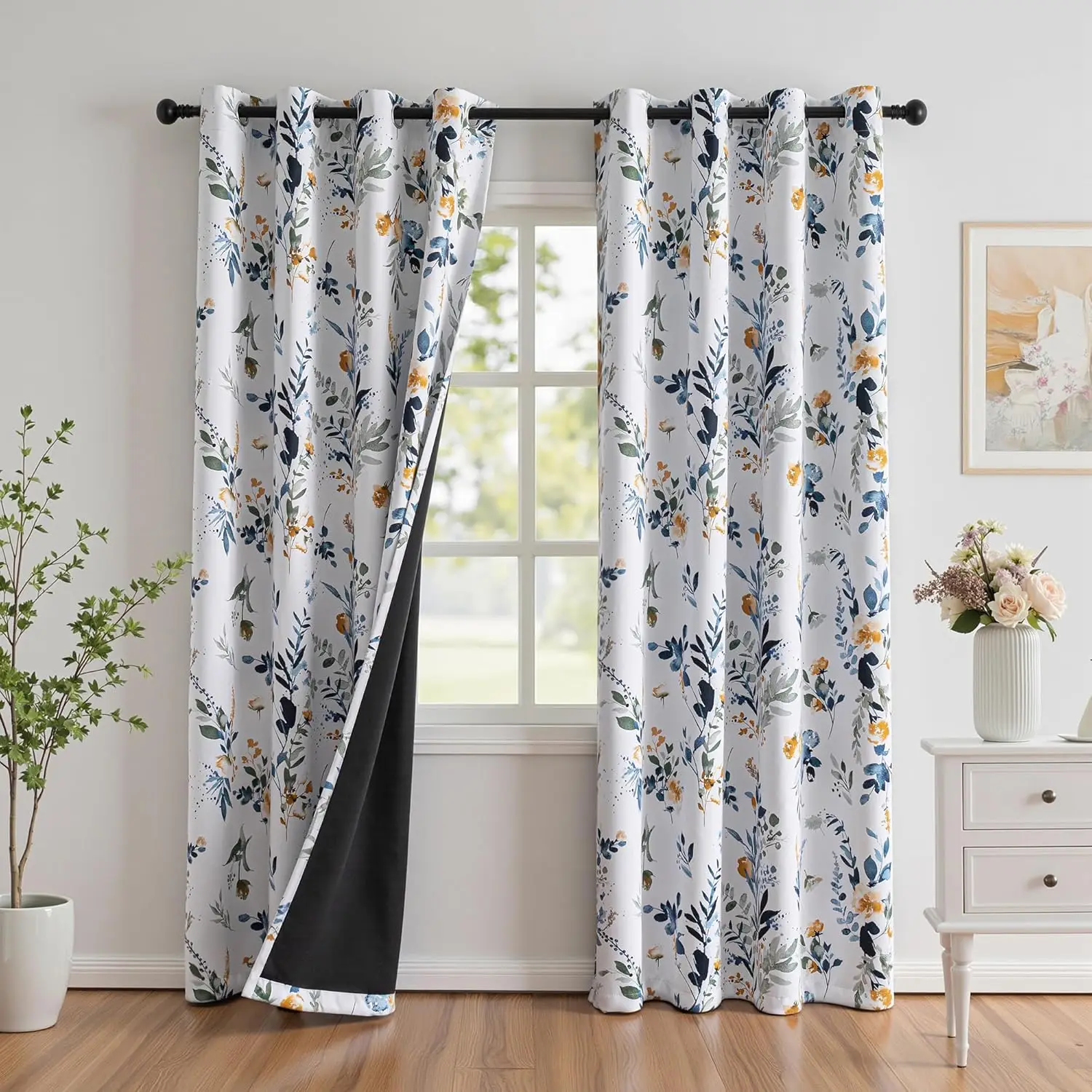 95% Blackout Floral Curtains 84 inch Long 2 Panels for Bedroom Living Room Room Darkening Thermal Insulated Grommet Window
95% Blackout Floral Curtains 84 inch Long 2 Panels for Bedroom Living Room Room Darkening Thermal Insulated Grommet Window
