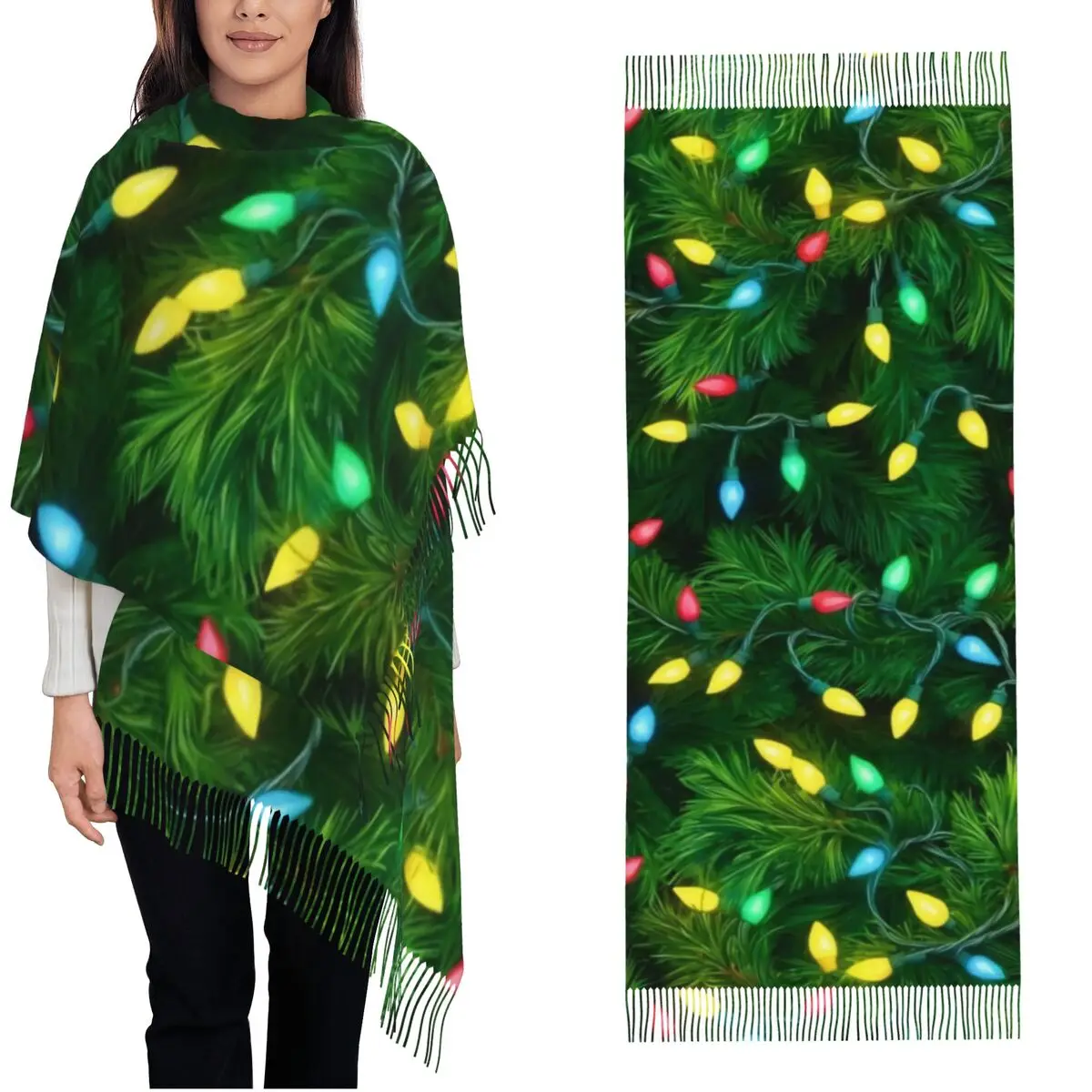 Рождественская елка 2025, шарф, женские шарфы, накидки с длинной кисточкой, зимние повседневные шали и накидка, теплая мягкая бандана с рисунком
Рождественская елка 2025, шарф, женские шарфы, накидки с длинной кисточкой, зимние повседневные шали и накидка, теплая мягкая бандана с рисунком
