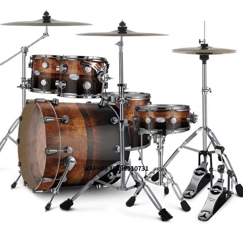 Jazz Drum Acoustic Drum Set Black Gold Series Rock with Cymbals and Seat Drum Kit
Jazz Drum Acoustic Drum Set Black Gold Series Rock with Cymbals and Seat Drum Kit