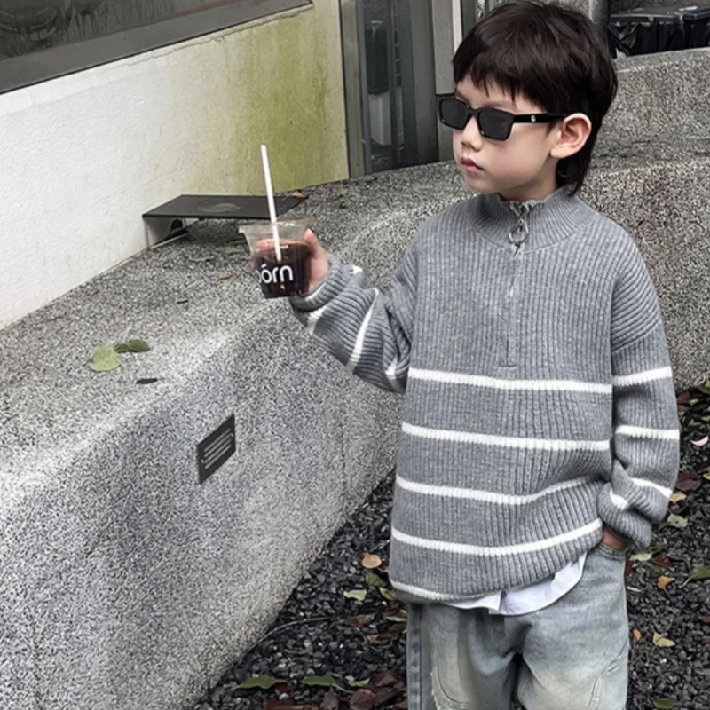 Boys Woolen Sweater Crochet Cotton Windbreak 2024 Black Autumn Winter Christmas Gift School Warm Children's Clothing
Boys Woolen Sweater Crochet Cotton Windbreak 2024 Black Autumn Winter Christmas Gift School Warm Children's Clothing