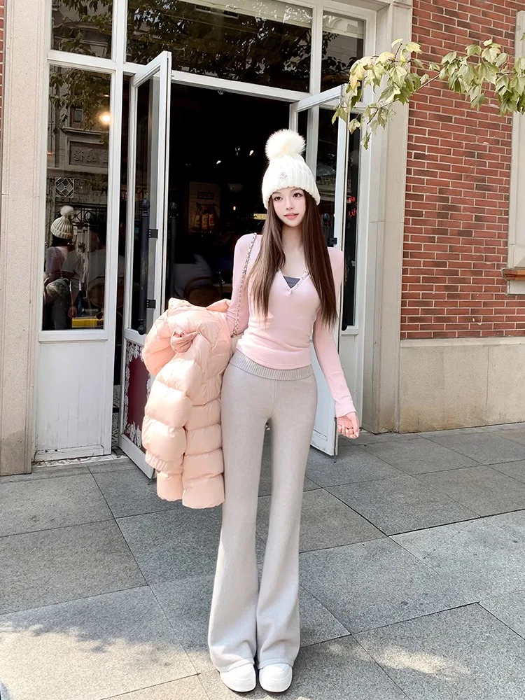 Slim Fit Casual Knitted Micro Flared Pants Elastic Loose Sle Rice Noodle Pants Autumn Winter Faion Trend Ladies Trousers
Slim Fit Casual Knitted Micro Flared Pants Elastic Loose Sle Rice Noodle Pants Autumn Winter Faion Trend Ladies Trousers