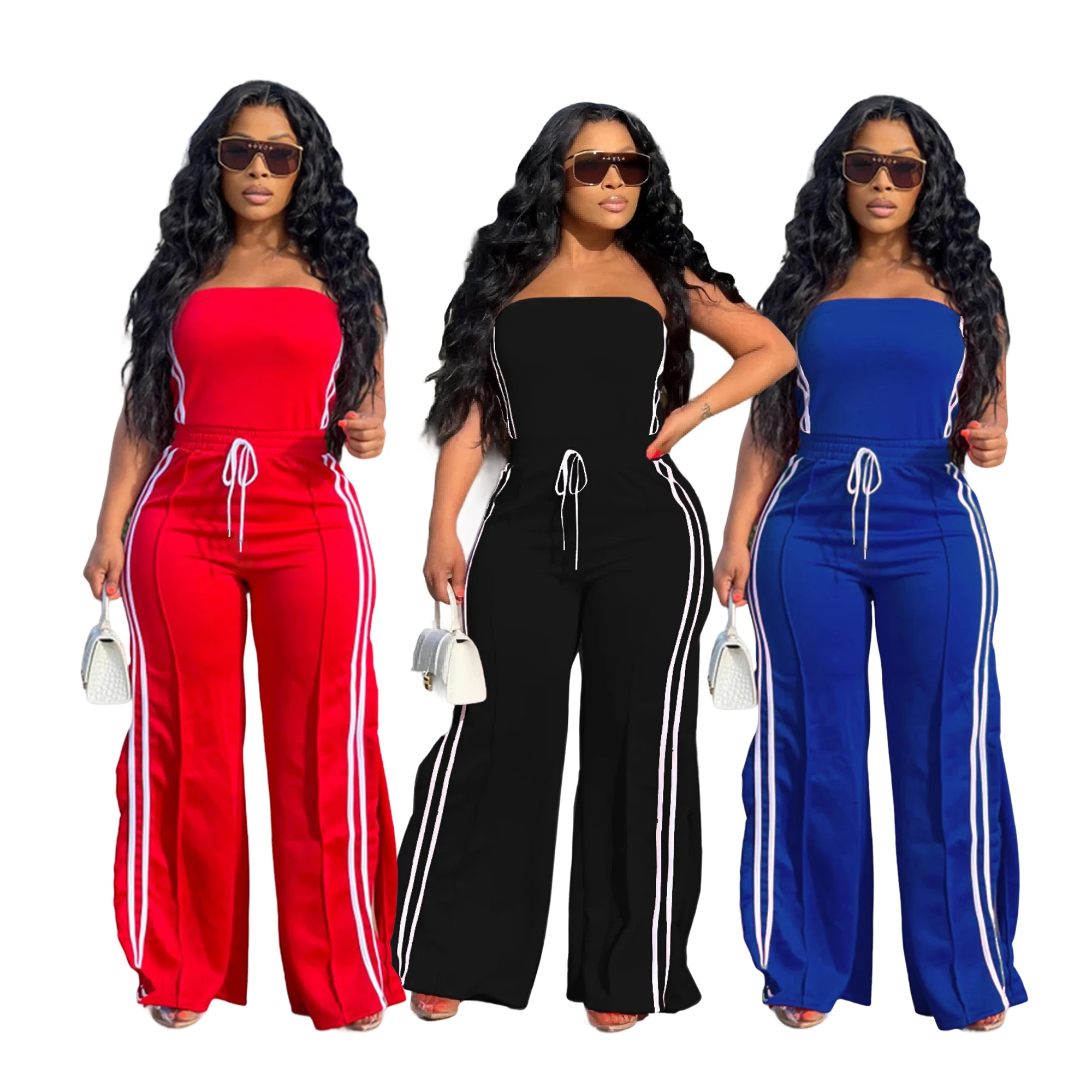 Новый летний полосатый топ-труба, высокая талия, тонкие бретели, высокие разрезы, повседневный модный костюм, комплект из двух предметов
Новый летний полосатый топ-труба, высокая талия, тонкие бретели, высокие разрезы, повседневный модный костюм, комплект из двух предметов