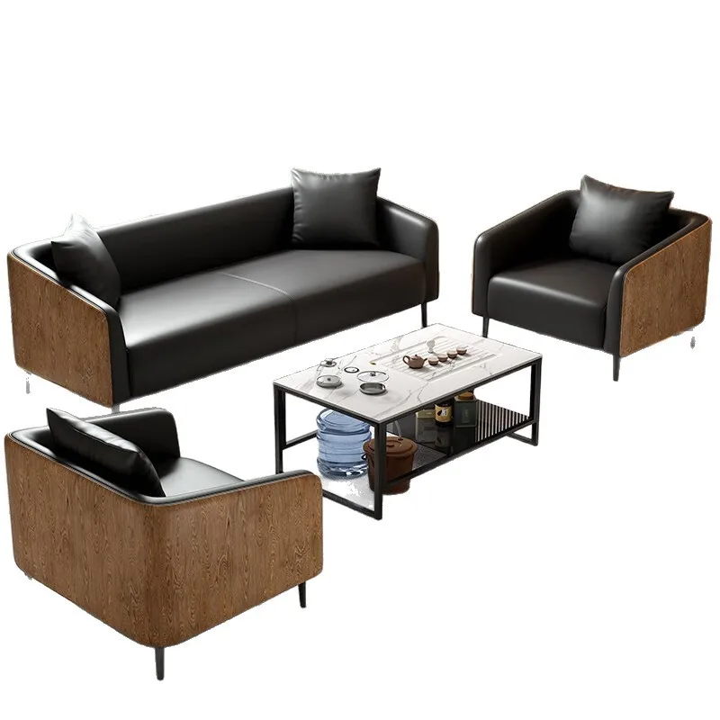 Office sofa coffee table combination modern simple business reception light luxury set leather high-end three people
Office sofa coffee table combination modern simple business reception light luxury set leather high-end three people