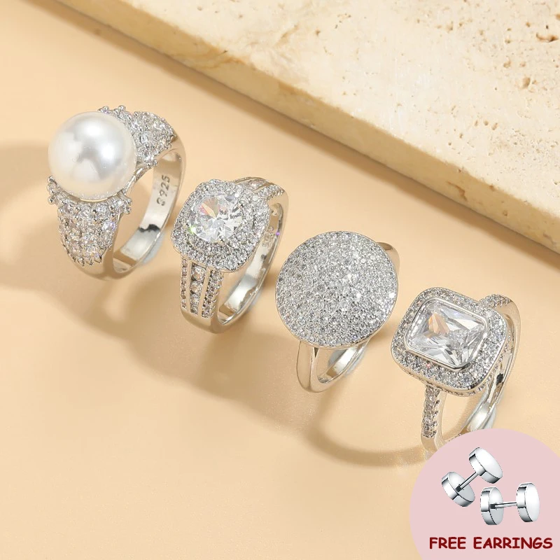 Luxury 925 Silver Jewelry Rings with Zircon Gemstone Accessories for Women Wedding Engagement Party Gifts Finger Ring Size 6-10
Luxury 925 Silver Jewelry Rings with Zircon Gemstone Accessories for Women Wedding Engagement Party Gifts Finger Ring Size 6-10