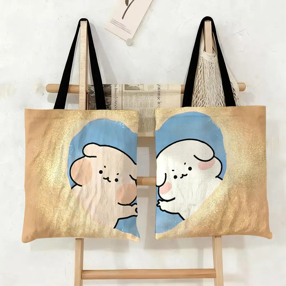 Cute Cartoon Puppy Storage Bags Canvas Tote Bag Large Capacity Double-Sided Print Reusable Shopping Bag Shoulder Bag
Cute Cartoon Puppy Storage Bags Canvas Tote Bag Large Capacity Double-Sided Print Reusable Shopping Bag Shoulder Bag