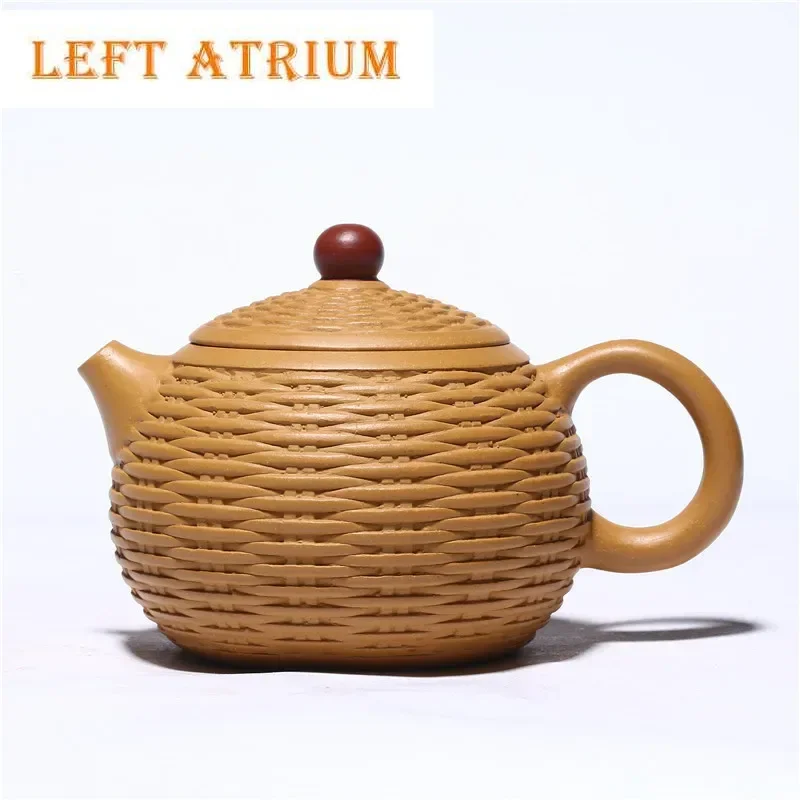 1PCS 260ML Yixing purple clay teapot, hand carved raw ore gold section mud bamboo weaving Xishi teapot zisha tea set
1PCS 260ML Yixing purple clay teapot, hand carved raw ore gold section mud bamboo weaving Xishi teapot zisha tea set