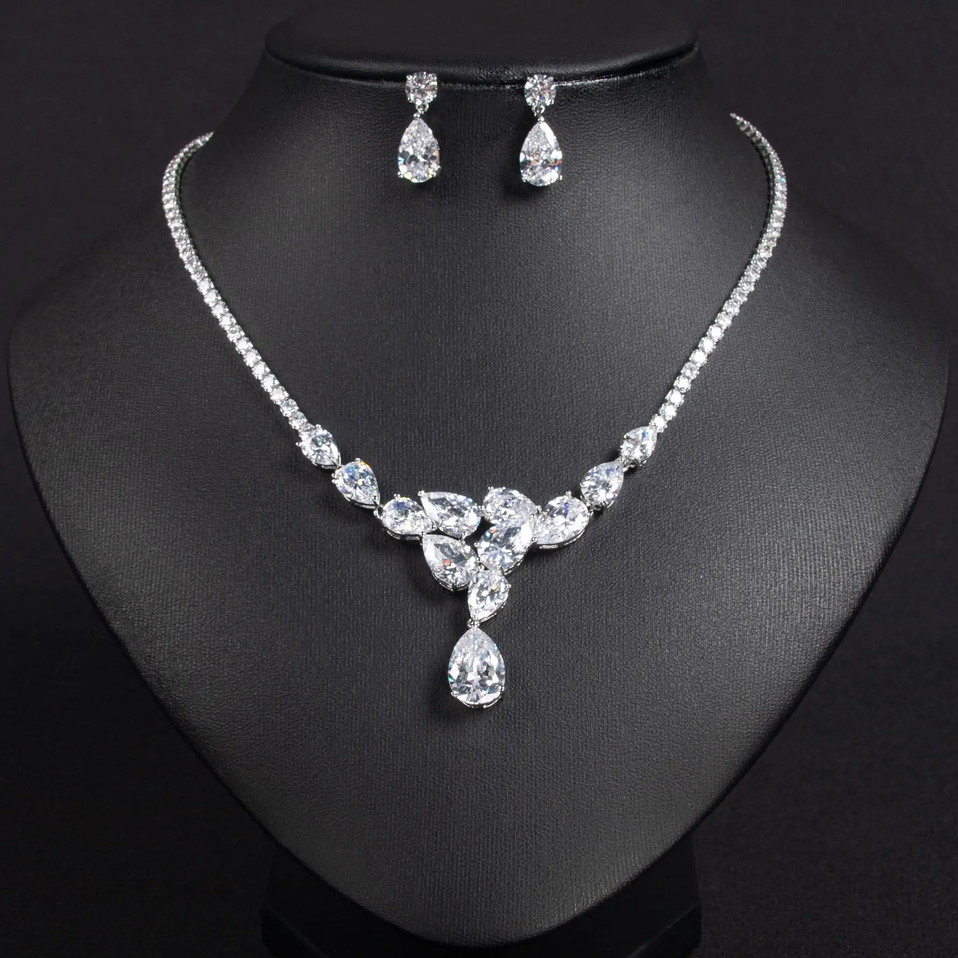 Cubic Zirconia Jewelry Sets For Women Luxury Bridal Necklace Earring Sets For Wedding Bride Pendant Necklace Set Jewellery Gifts
Cubic Zirconia Jewelry Sets For Women Luxury Bridal Necklace Earring Sets For Wedding Bride Pendant Necklace Set Jewellery Gifts