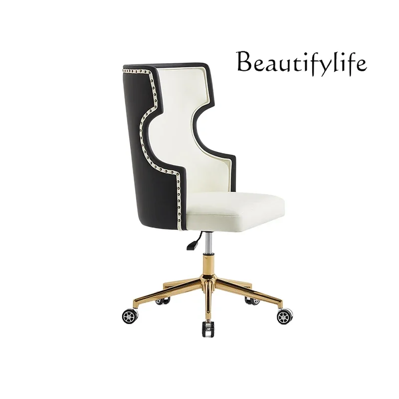 Light luxury computer chair Home sedentary comfortable office seat Lifting leather desk President chair
Light luxury computer chair Home sedentary comfortable office seat Lifting leather desk President chair