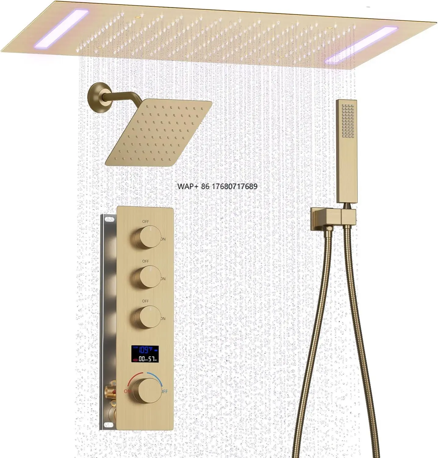 14X20 Inch Shower Head Digital Display Shower Faucet Set 8 Inch Wall Mounted Shower Head Combo Bathroom
14X20 Inch Shower Head Digital Display Shower Faucet Set 8 Inch Wall Mounted Shower Head Combo Bathroom