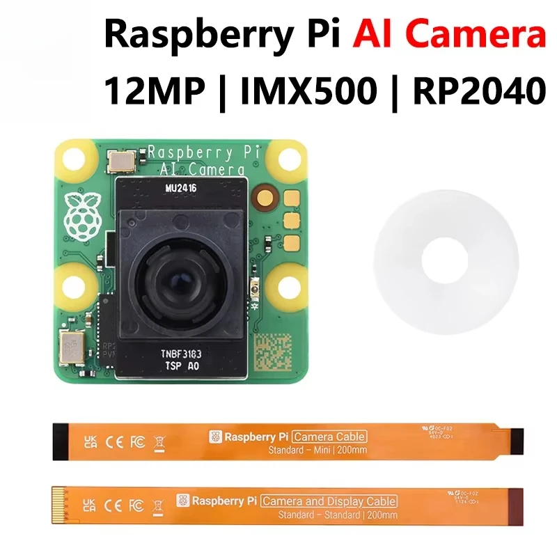 Raspberry Pi AI Camera Official Original 12MP IMX500 Intelligent visual Sensor On-Board RP2040
Raspberry Pi AI Camera Official Original 12MP IMX500 Intelligent visual Sensor On-Board RP2040