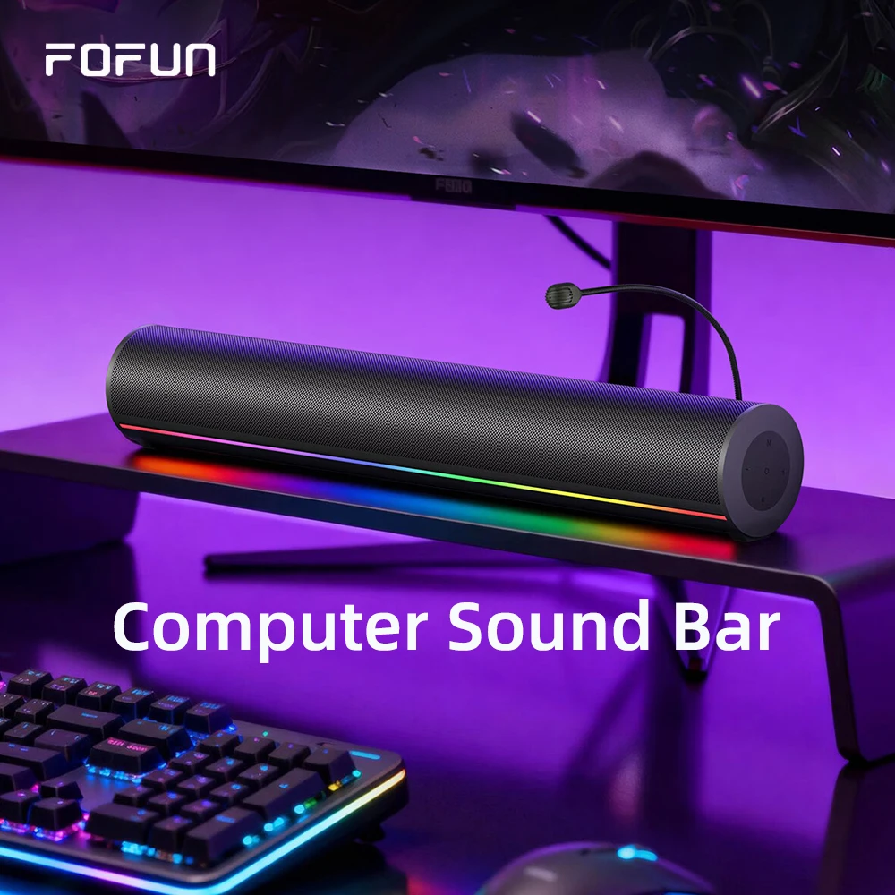 Computer Speakers for Desktop PC, Computer Sound bar, HiFi Stereo Speakers with Detachable Mic, Bluetooth 6.0 PC Soundbar USB-A
Computer Speakers for Desktop PC, Computer Sound bar, HiFi Stereo Speakers with Detachable Mic, Bluetooth 6.0 PC Soundbar USB-A