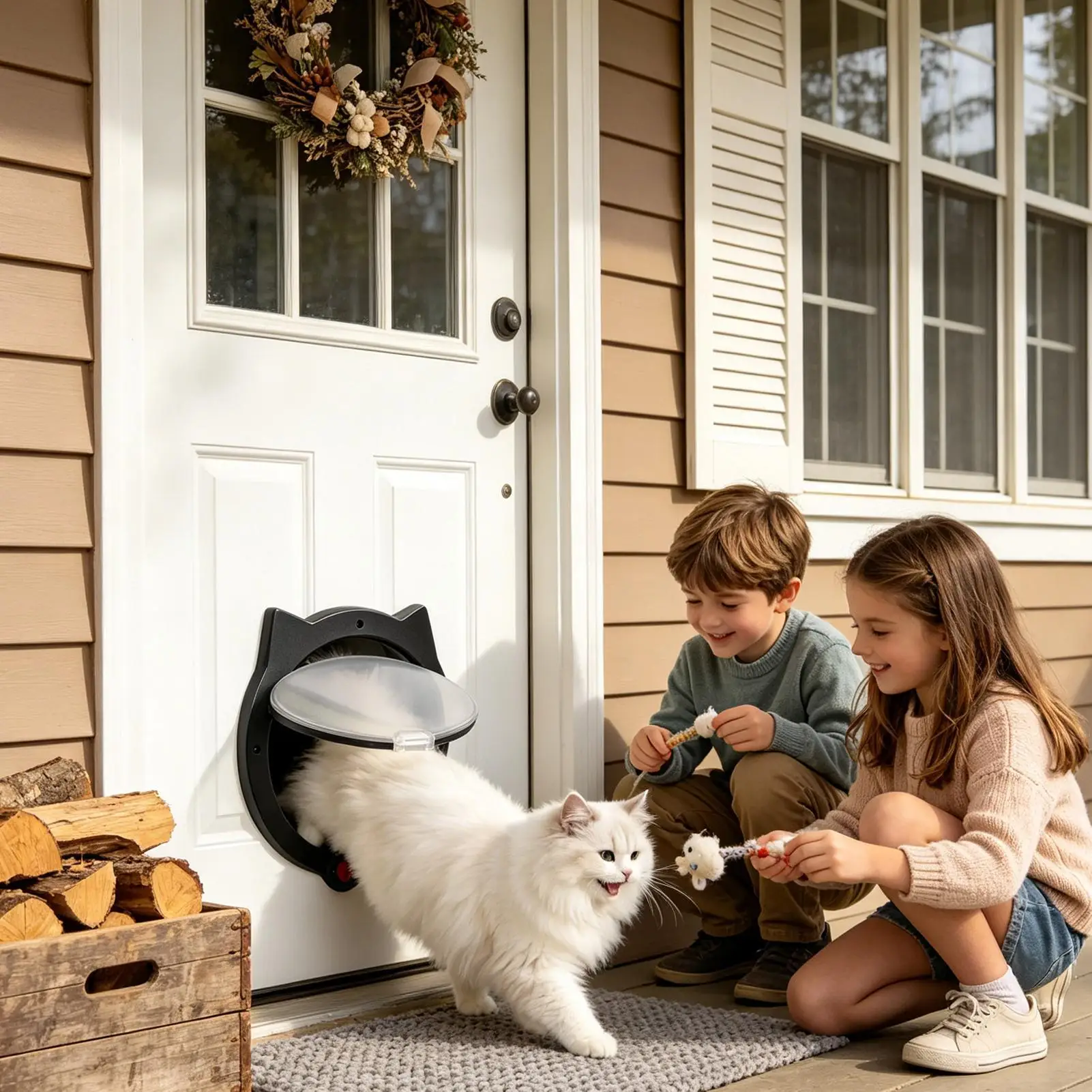 Pet Door 4 Locking Modes Weather-Resistant 12.2inx10.2in Cat Flap Indoor for Puppy Kitten Wall Kitchen Living Room Bedroom
Pet Door 4 Locking Modes Weather-Resistant 12.2inx10.2in Cat Flap Indoor for Puppy Kitten Wall Kitchen Living Room Bedroom