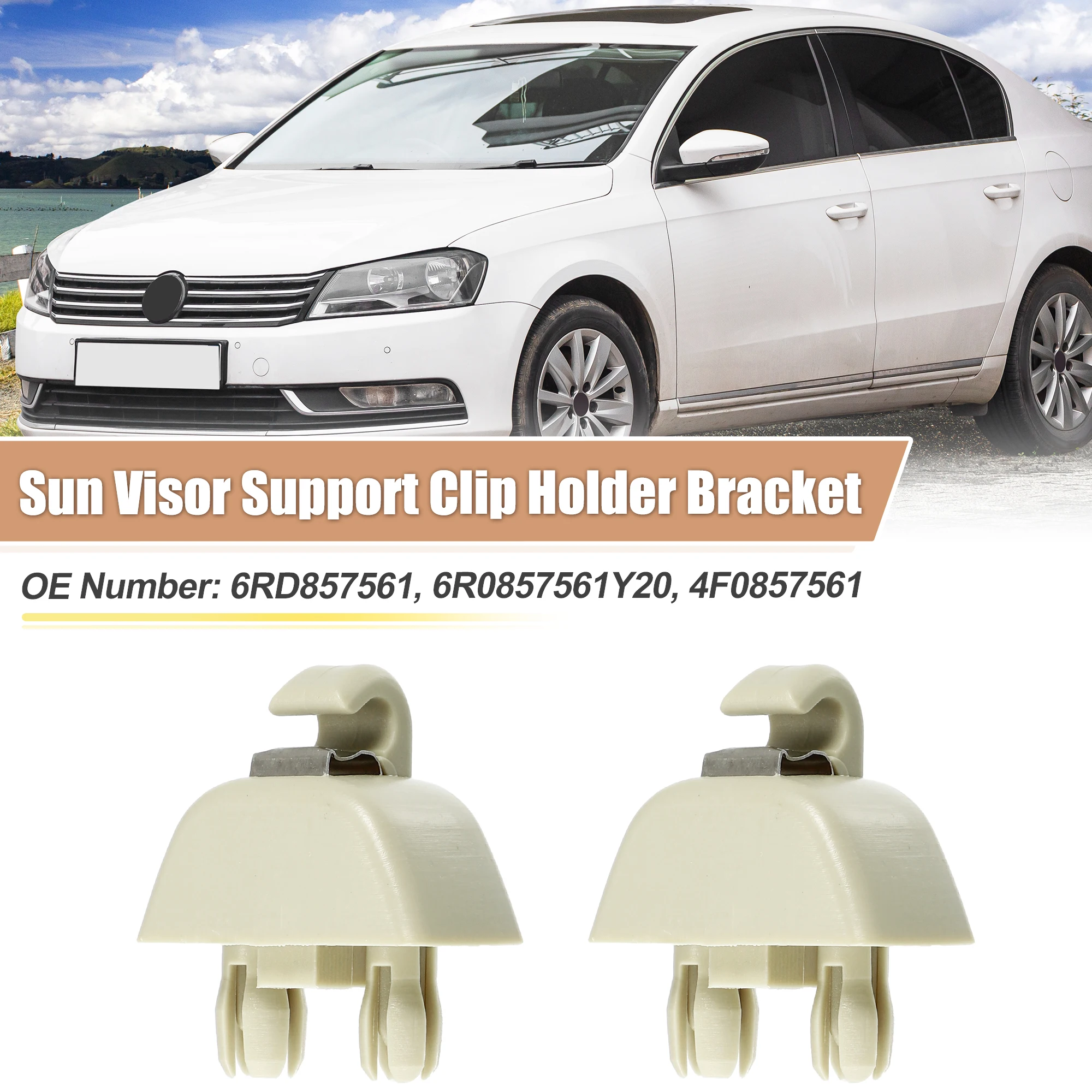 UXCELL 2pcs Beige Sun Visor Support Clip Retainer 6RD857561 4F0857561 for VW Passat
UXCELL 2pcs Beige Sun Visor Support Clip Retainer 6RD857561 4F0857561 for VW Passat
