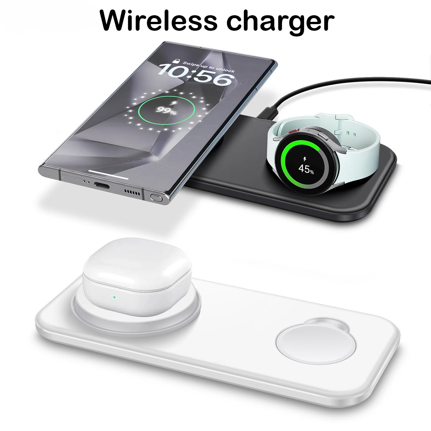 Wireless Charger Suitable for Apple Samsung Watch Earphones Fast Charging Stand
Wireless Charger Suitable for Apple Samsung Watch Earphones Fast Charging Stand