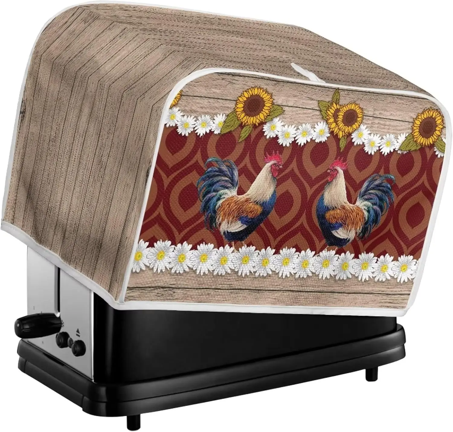 Toaster Cover, Rooster Sunflower Print Microwave Oven Grill Cover Kitchen Appliance with Top Handle
Toaster Cover, Rooster Sunflower Print Microwave Oven Grill Cover Kitchen Appliance with Top Handle