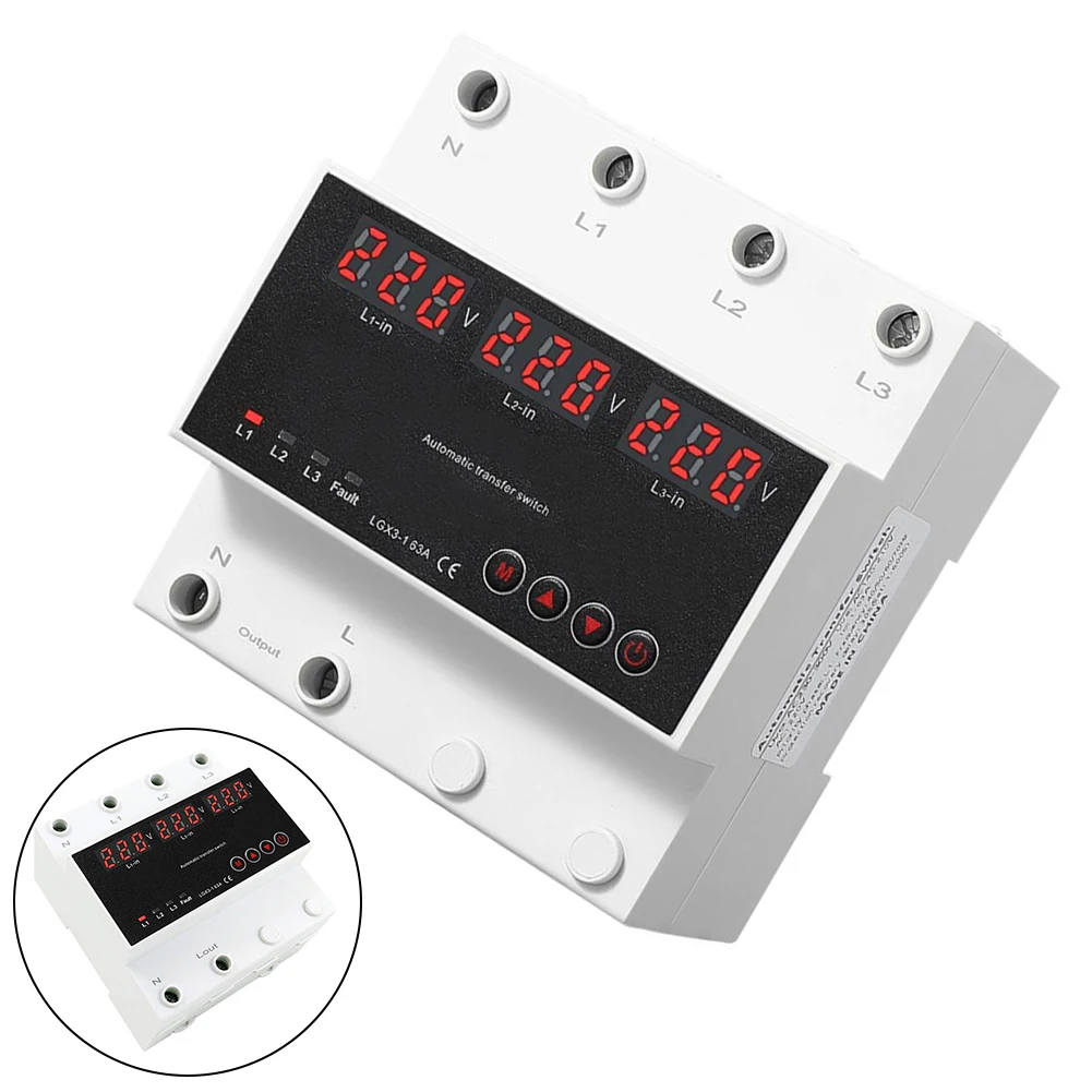 Flexible Settings 3-display Transfer Switch 3-way Transfer Switch Adjustable Parameters LED Display Real-time Voltage Readings
Flexible Settings 3-display Transfer Switch 3-way Transfer Switch Adjustable Parameters LED Display Real-time Voltage Readings