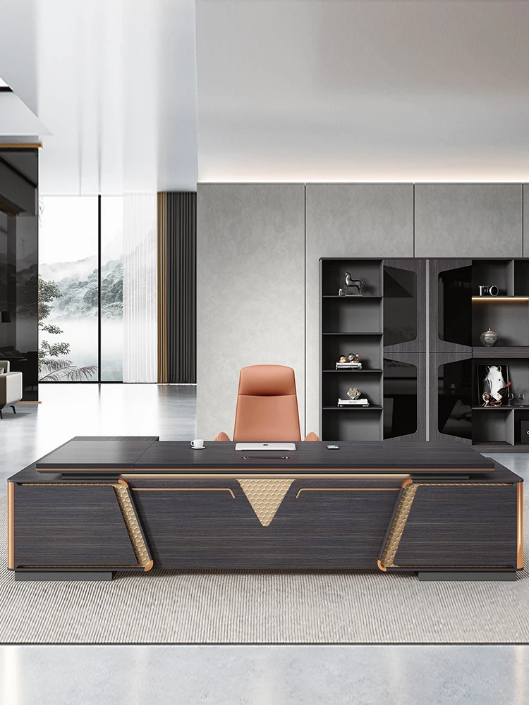 Office furniture Boss desk simple modern president desk manager desk light luxury office double cabinet big class table
Office furniture Boss desk simple modern president desk manager desk light luxury office double cabinet big class table
