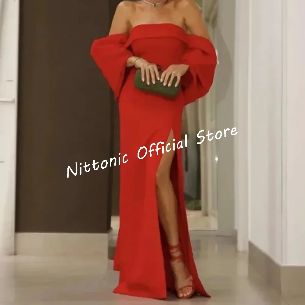 Simple Satin Off Shoulder Bow Side Split Mermaid Formal Evening Dresses Birthday Party Prom Gowns Customized
Simple Satin Off Shoulder Bow Side Split Mermaid Formal Evening Dresses Birthday Party Prom Gowns Customized