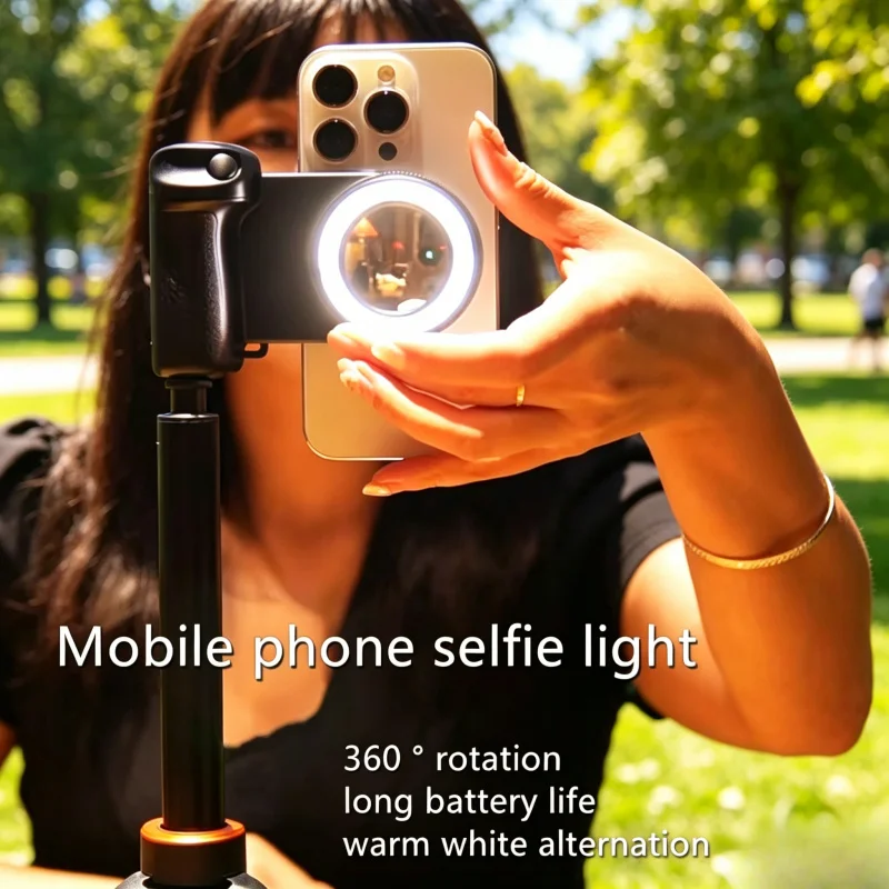 Magnetic Smartphone Handle Grip, Detachable 30M Bluetooth Remote with Fill Light, Anti-Shake Selfie Bracket
Magnetic Smartphone Handle Grip, Detachable 30M Bluetooth Remote with Fill Light, Anti-Shake Selfie Bracket