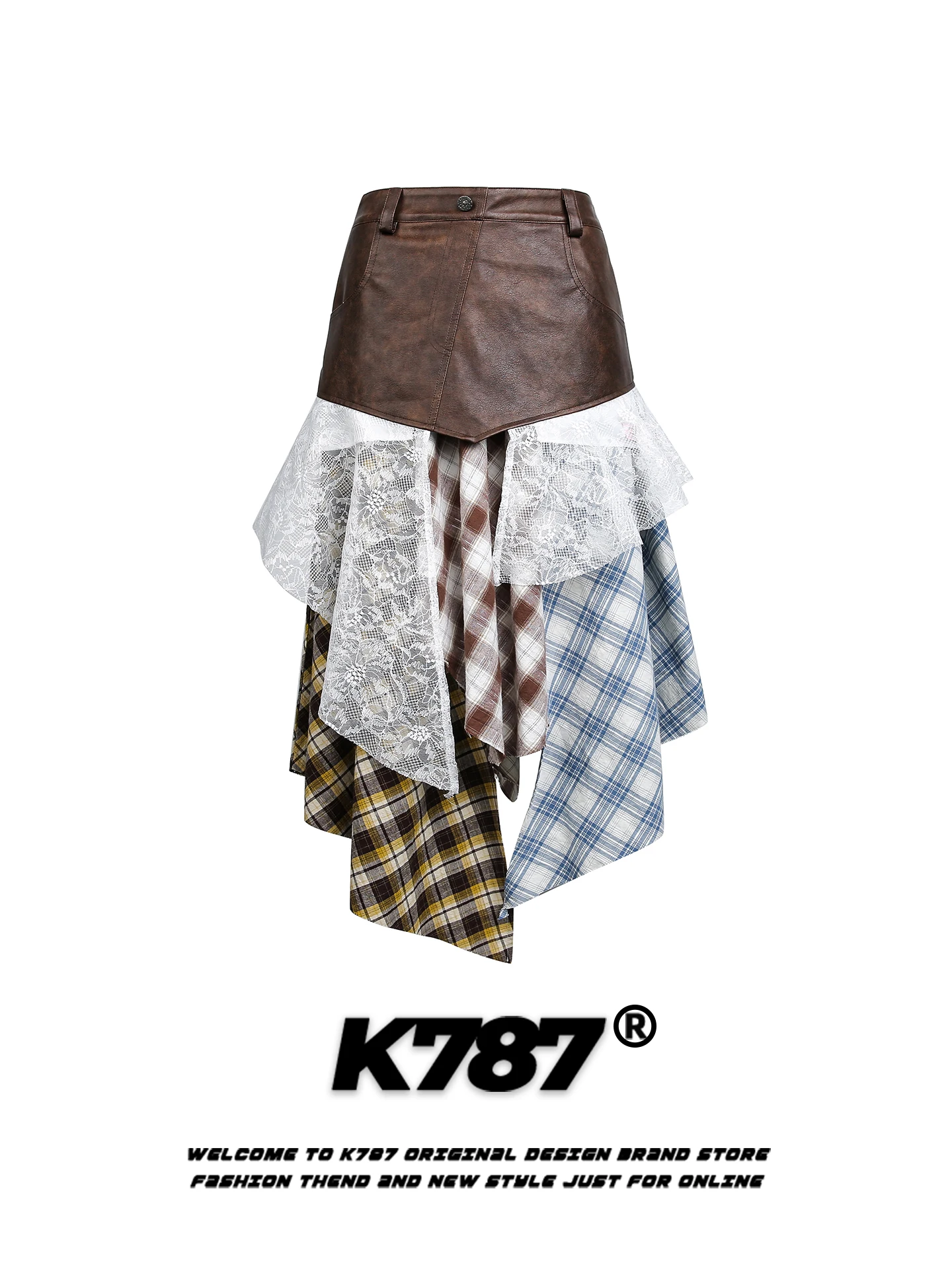 Юбка K787 в американском ретро-стиле с кружевными вставками, асимметричная, с завышенной талией, женская, приталенная, А-силуэт, для повседневной носки, простая и элегантная
Юбка K787 в американском ретро-стиле с кружевными вставками, асимметричная, с завышенной талией, женская, приталенная, А-силуэт, для повседневной носки, простая и элегантная