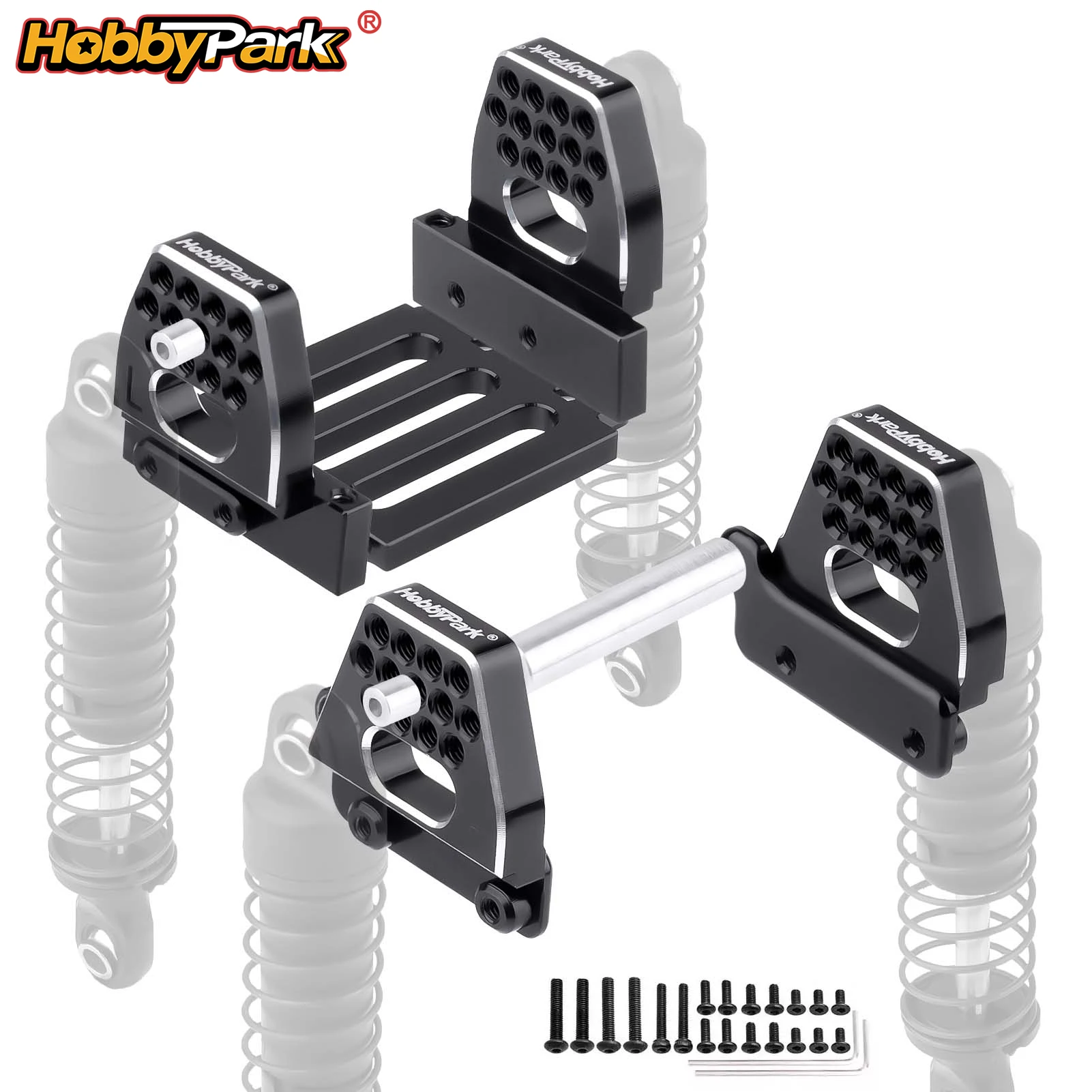 HobbyPark Upgrade Aluminum Front Rear Shock Towers Shock Mounts Bracket Set for 1/18 Traxxas TRX4M Crawler Replacement
HobbyPark Upgrade Aluminum Front Rear Shock Towers Shock Mounts Bracket Set for 1/18 Traxxas TRX4M Crawler Replacement
